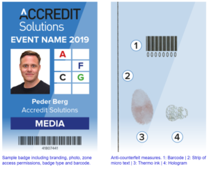 Accreditation badge design